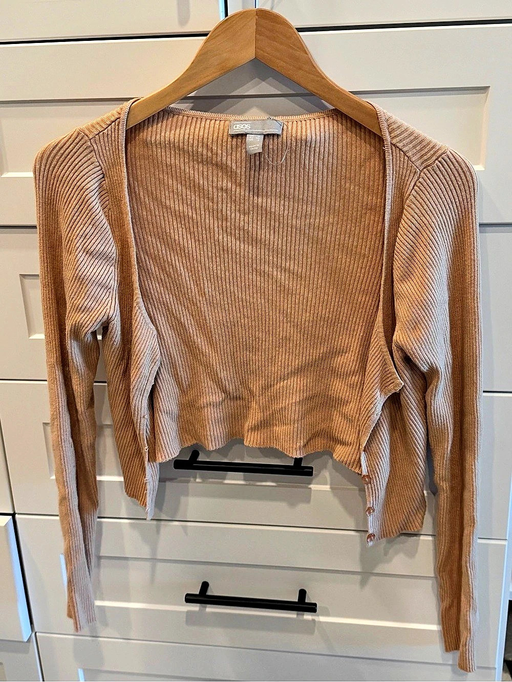 ASOS Brown Cropped Crew Neck Sweater